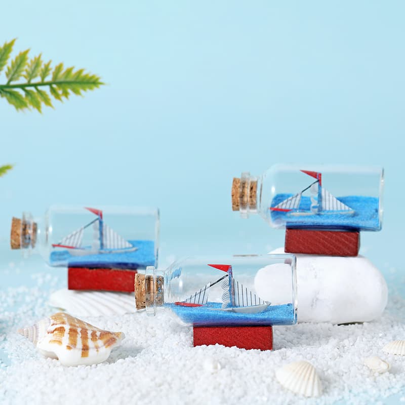 Creative Shell Wish Bottle Beach Conch Drift Bottle Series Ocean Bottle Glass Bottle Home Decor Ornament