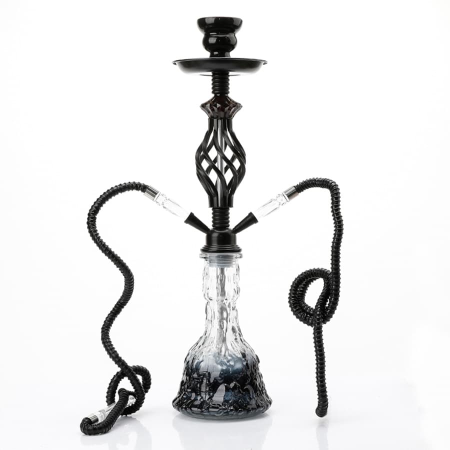 Export Stock Cross-Border Hot Selling Eagle Medium Hookah Four-Hose Set Double-Hose Hookah Metal Glass Smoking Pipe