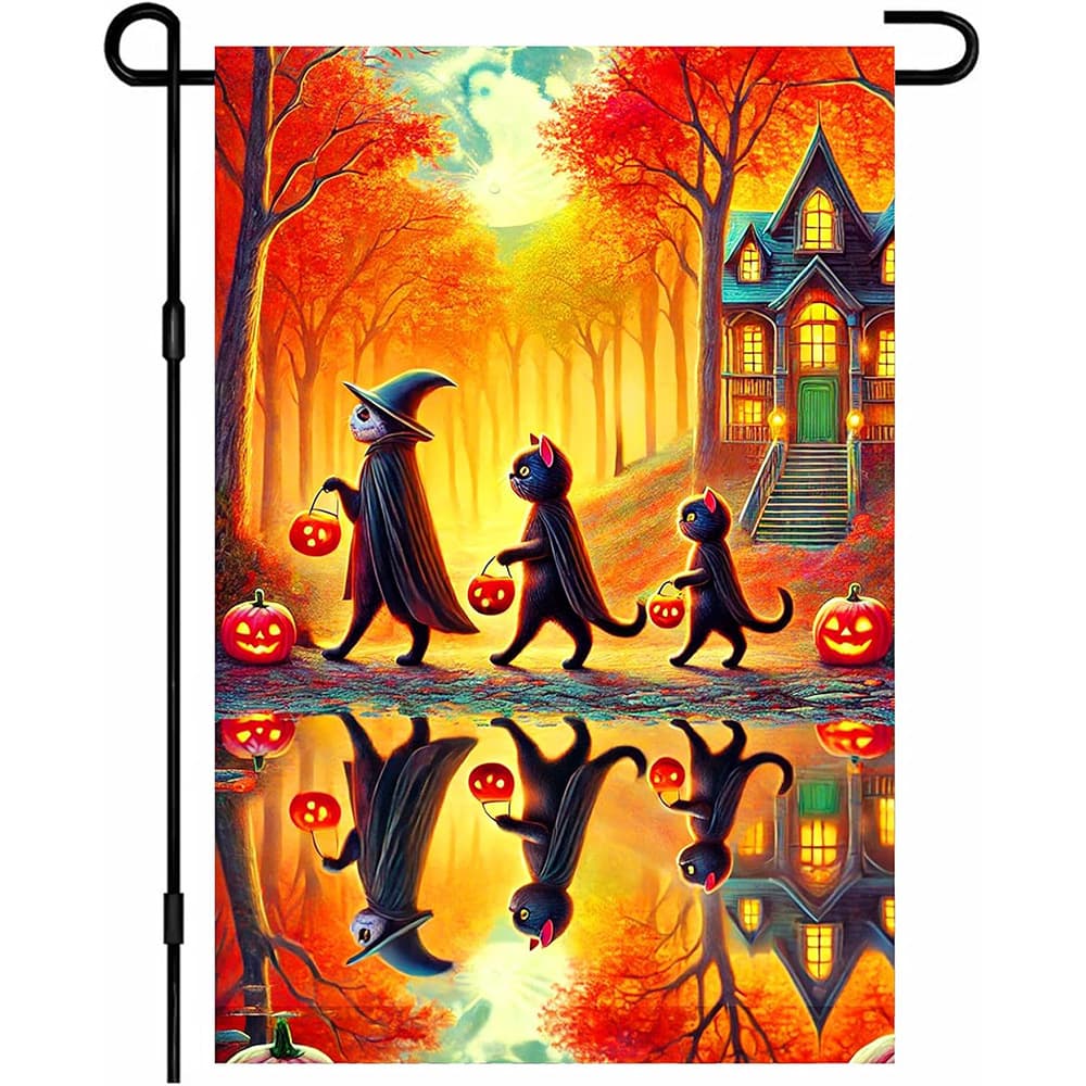 Cross-border Halloween Backdrop Tapestry Custom Courtyard Outdoor Holiday Party Atmosphere Decorative Hanging Banner 3x5