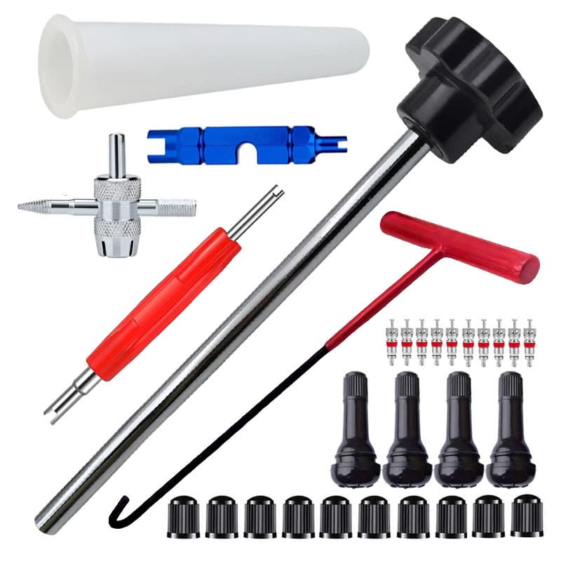 Tire Repair Tool Valve Stem Installation Tool Kit Tire Repair Kit Valve Stem and Valve Core Tool Set