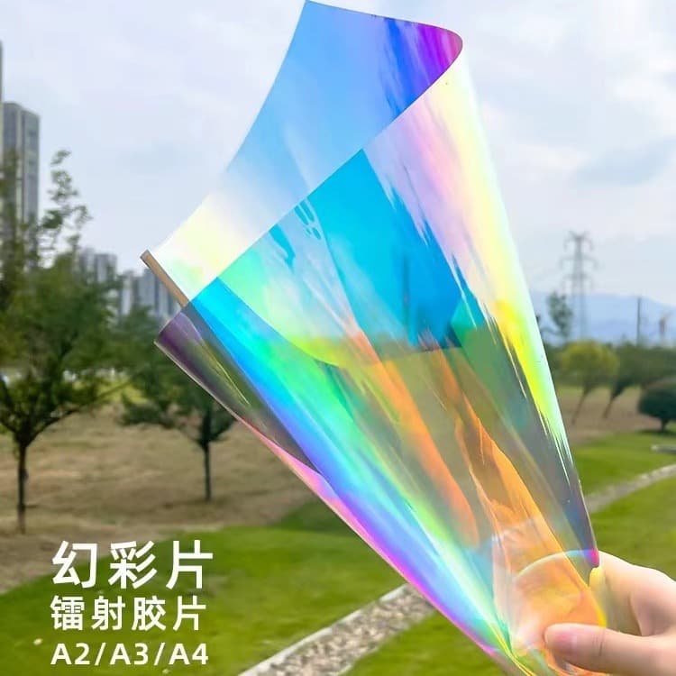 Processing of PET Iridescent Plastic Sheet, PVC Holographic Reflective Film, Multi-Color Reflective Film, Glitter Plastic Sheet, Customizable
