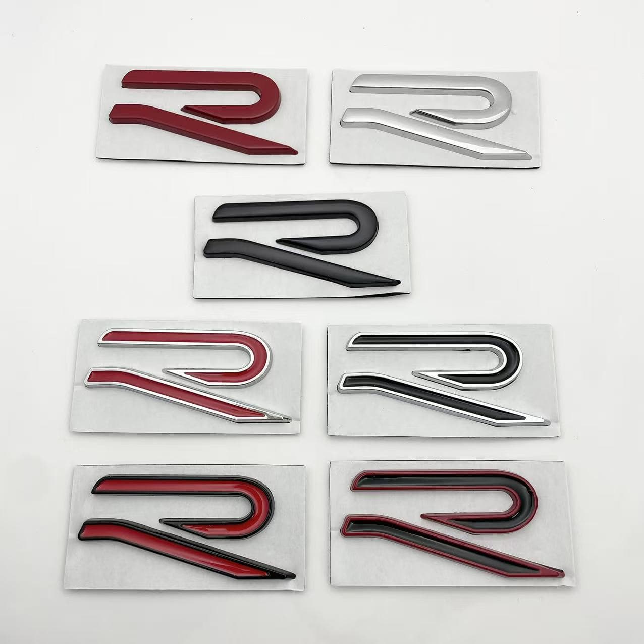 R Emblem Compatible with Volkswagen Magotan Passat Golf 8 Modified Car Badge New R Logo Fender Grille Side Badge