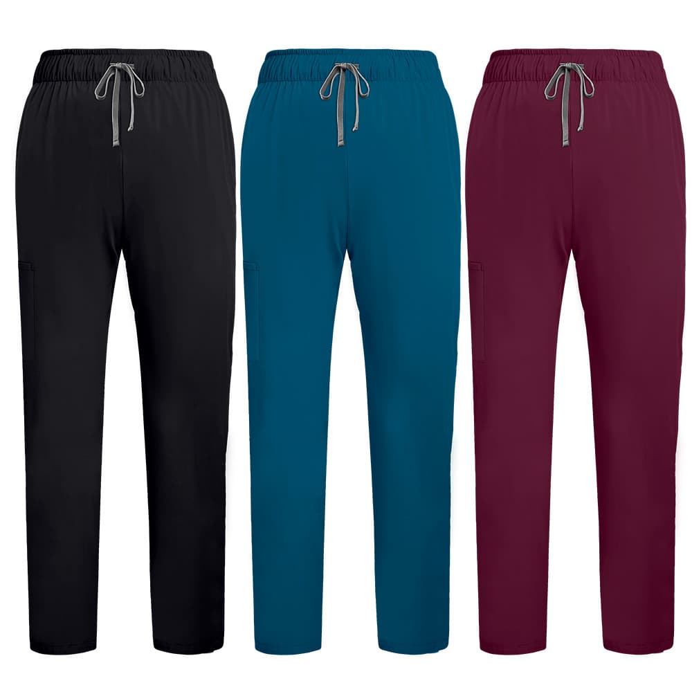 Unisex Loose Casual European-American Plus Size Quick-Dry Stretch Solid Nurse Pants Straight Leg Pants Multiple Options Available for Drop Shipping