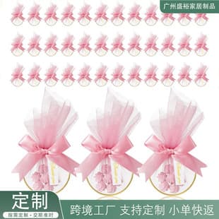 Pink Wedding Favor Bag with Bow Gift Bag Suitable for Wedding Theme Party