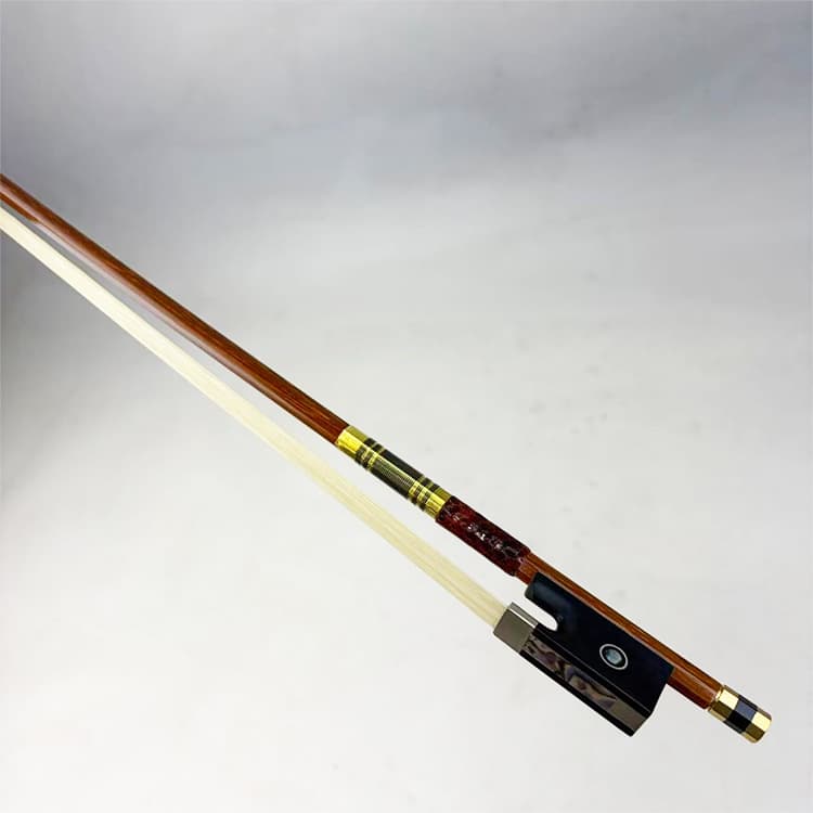 High-end colored shell octagonal violin bow Brazilian sandalwood violin bow 4/4-1/8