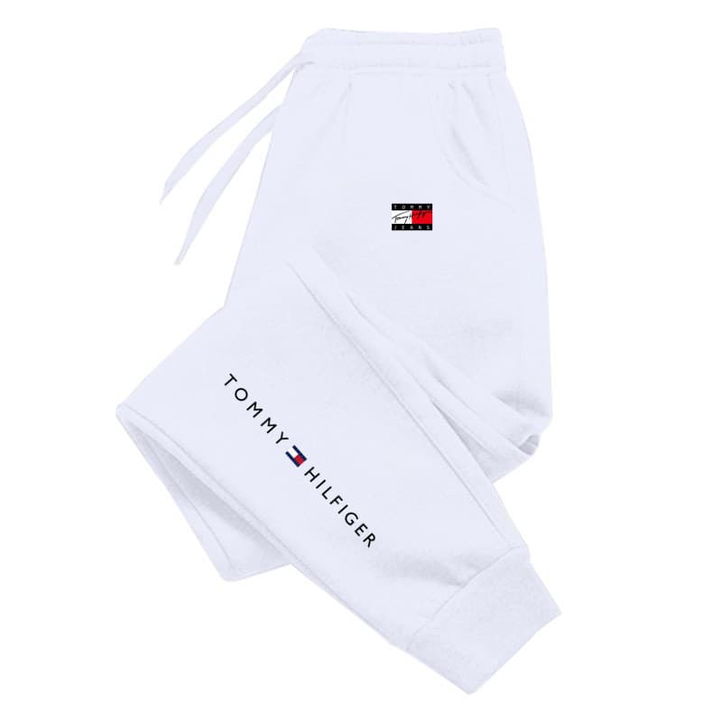 2024 Foreign Trade Autumn Winter Fleece Jogger Men's Sweatpants Athletic Casual Pants Tapered Pants Drawstring Loose Men's Trousers