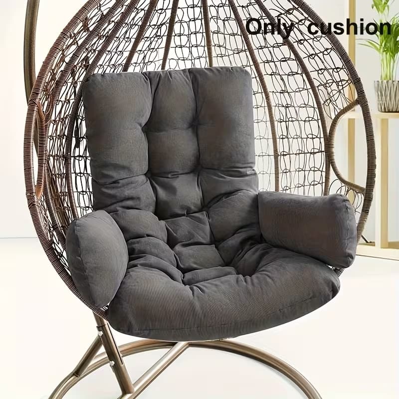 Cross-border Removable Washable Cushion Solid Color Large Rattan Chair Cushion Hanging Orchid Hanging Basket Cushion Set Swing Cushion Hanging Chair Extra Large