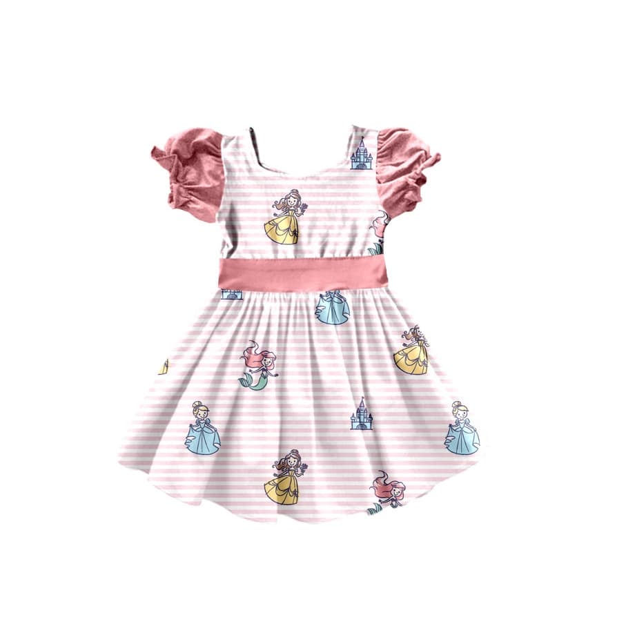 Premium foreign trade children's wear, printed, cute and creative custom summer dress