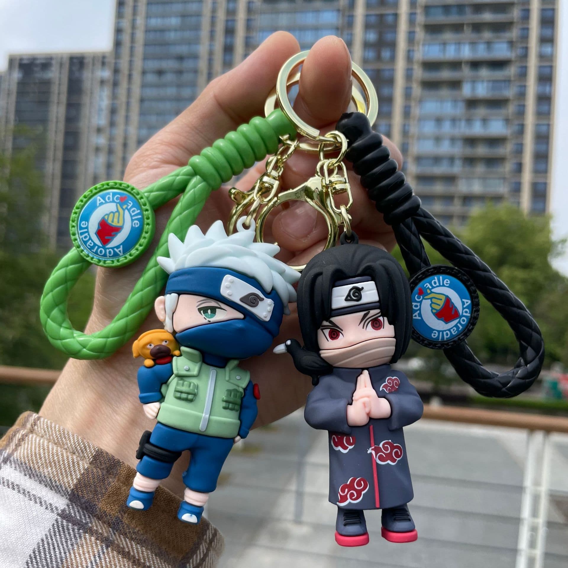 Cross-Border New Naruto Keychain Cartoon Doll Backpack Pendant Keychain Car Decoration Gift Wholesale