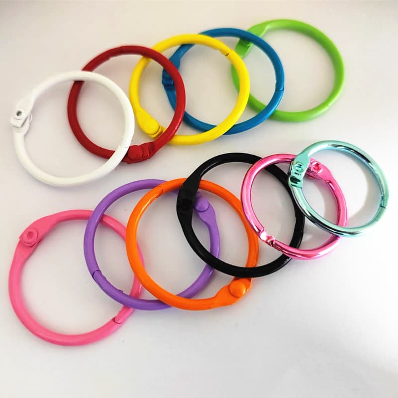 Colorful Metal Card Binding Rings Calendar Cards Advertising Books Albums Loose-leaf Binding Rings Office Culture Accessories