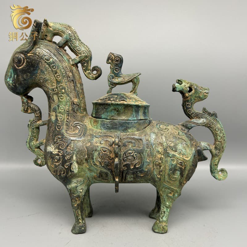 Western Zhou Dynasty Deng Zhong Xi Zun Reproduction Antique Bronze Craft, Replicated from Chinese Academy of Social Sciences Collection, Home Art Gift