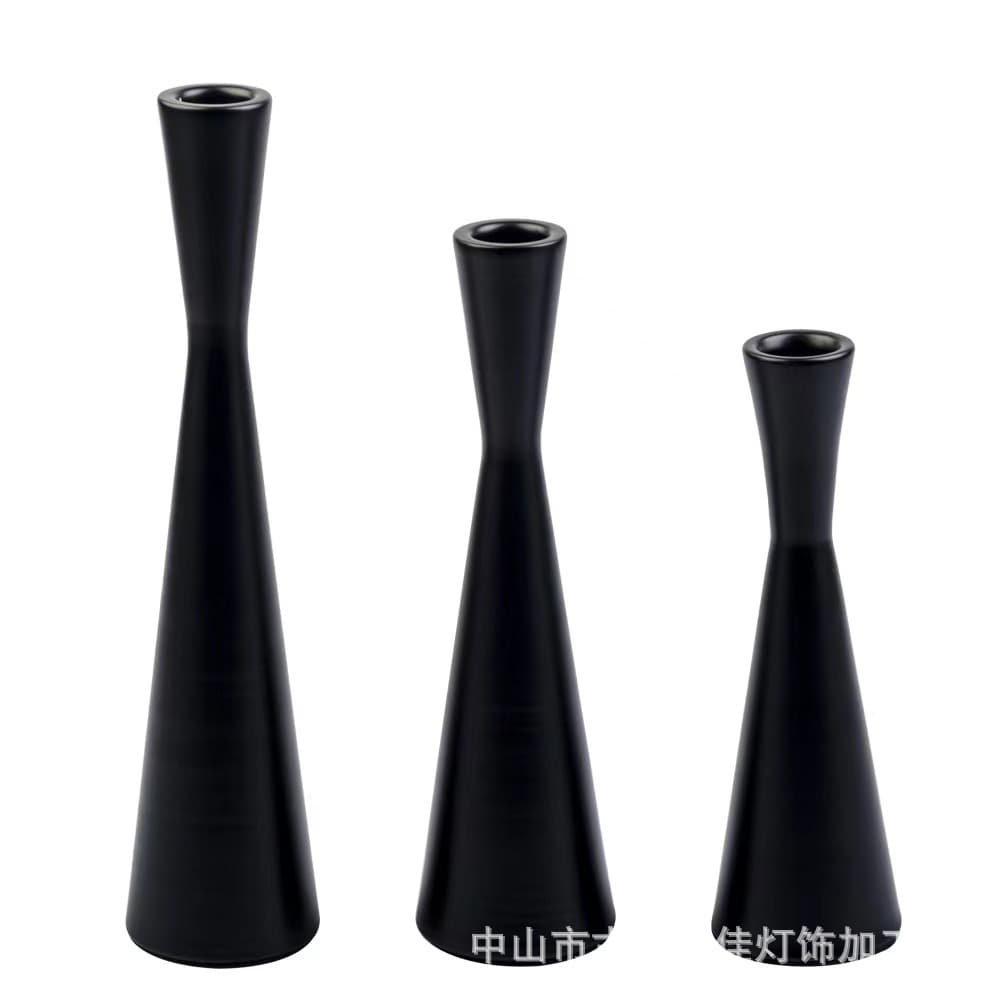 Iron Candle Holder, Simple Gold Home Romantic Candlelight Dinner Wedding Candle Holder Decoration Black Candle Holder
