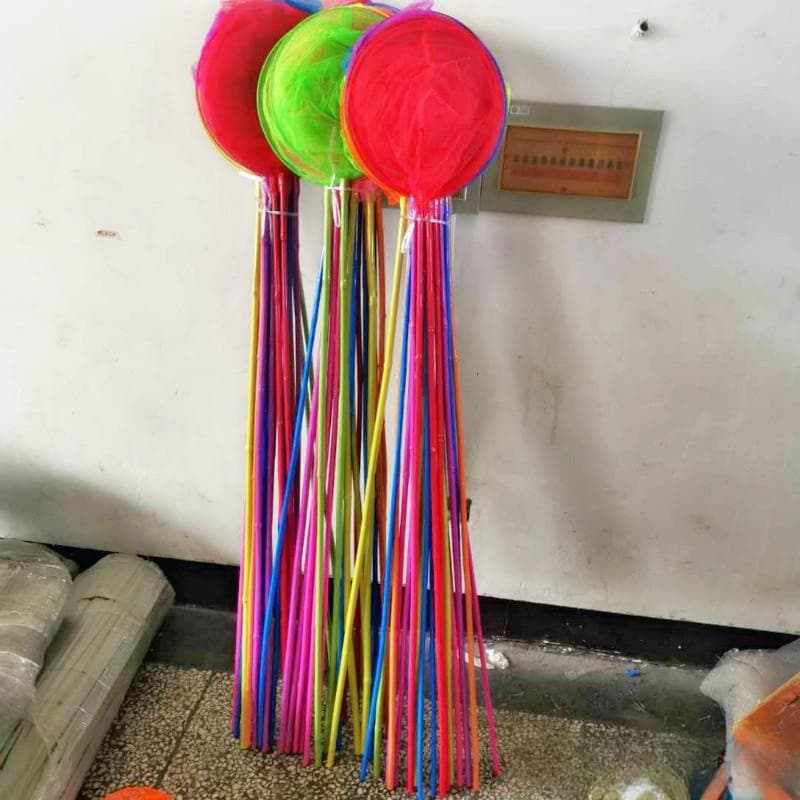 Children's Fishing Net with Bamboo Pole, Butterfly Net, Stainless Steel Telescopic Rod for Outdoor Play and Insect Catching