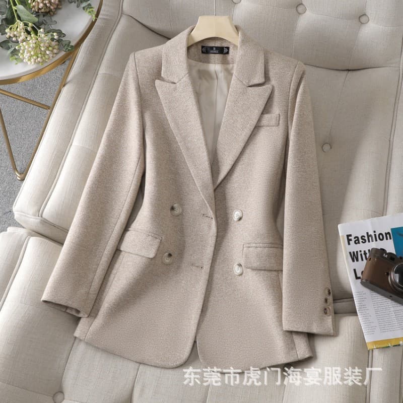 Brown woolen coat for women 2026 new autumn and winter small, medium and long style thickened fashionable woolen suit top winter