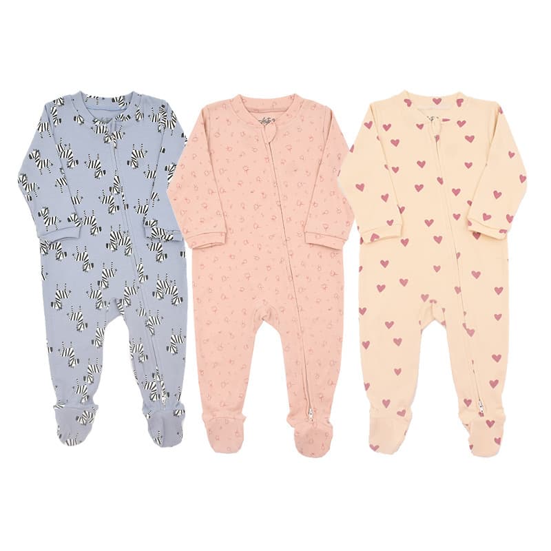 Spring and autumn foreign trade newborn jumpsuit 0-2 years old male and female baby zipper jumpsuit baby footwear