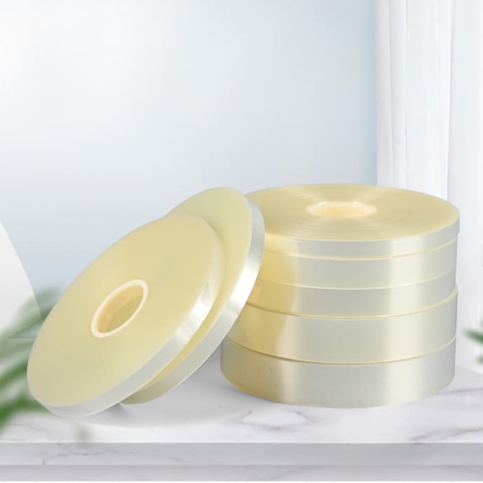OPP smart strapping machine film ties, transparent adhesive-free hot-melt bundling straps.