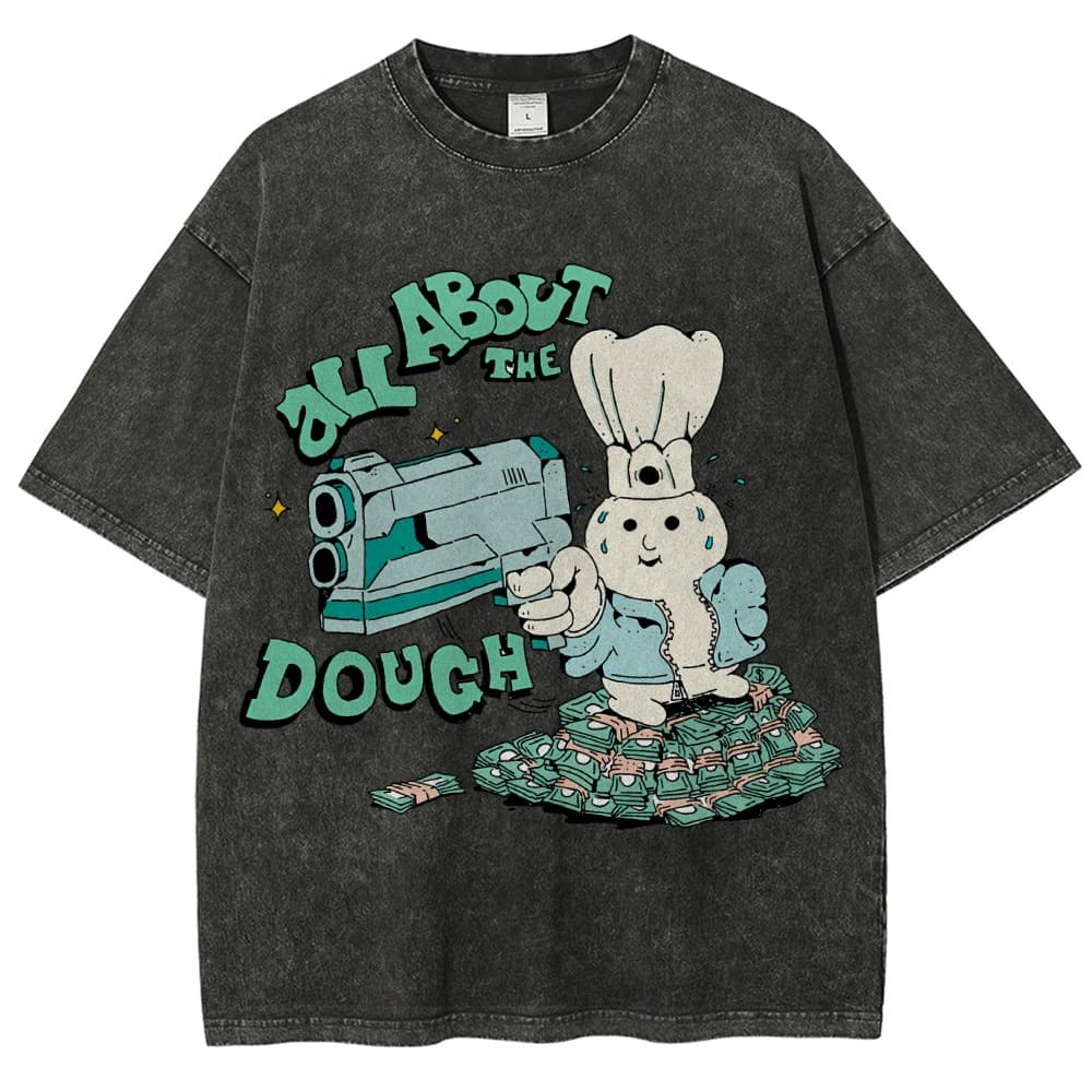 All About The Dough Vintage Snowflake Washed T-Shirt for Men and Women
