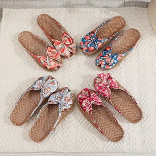 New Rattan Slippers for Home Men Summer Couples Indoor Breathable Rattan Wood Floor Sandals Women Wholesale