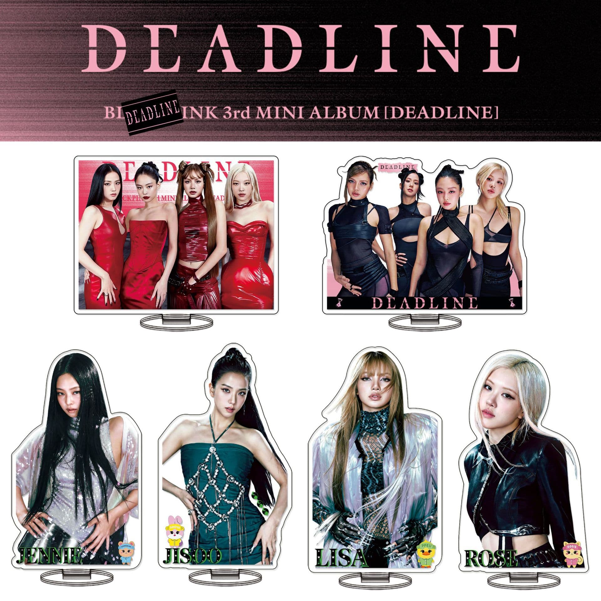 BlackPink Blackpink Standee ROSE Jisoo Album DEADLINE Comeback Kpop Merch Acrylic Figure
