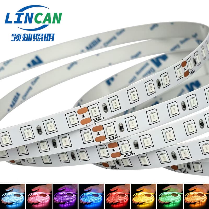 LED Low Voltage Colorful Light Strip 24V Atmosphere Line Light Ice Blue, Orange, Pink, Red, Green, Golden Yellow Self-Adhesive Linear Light Strip