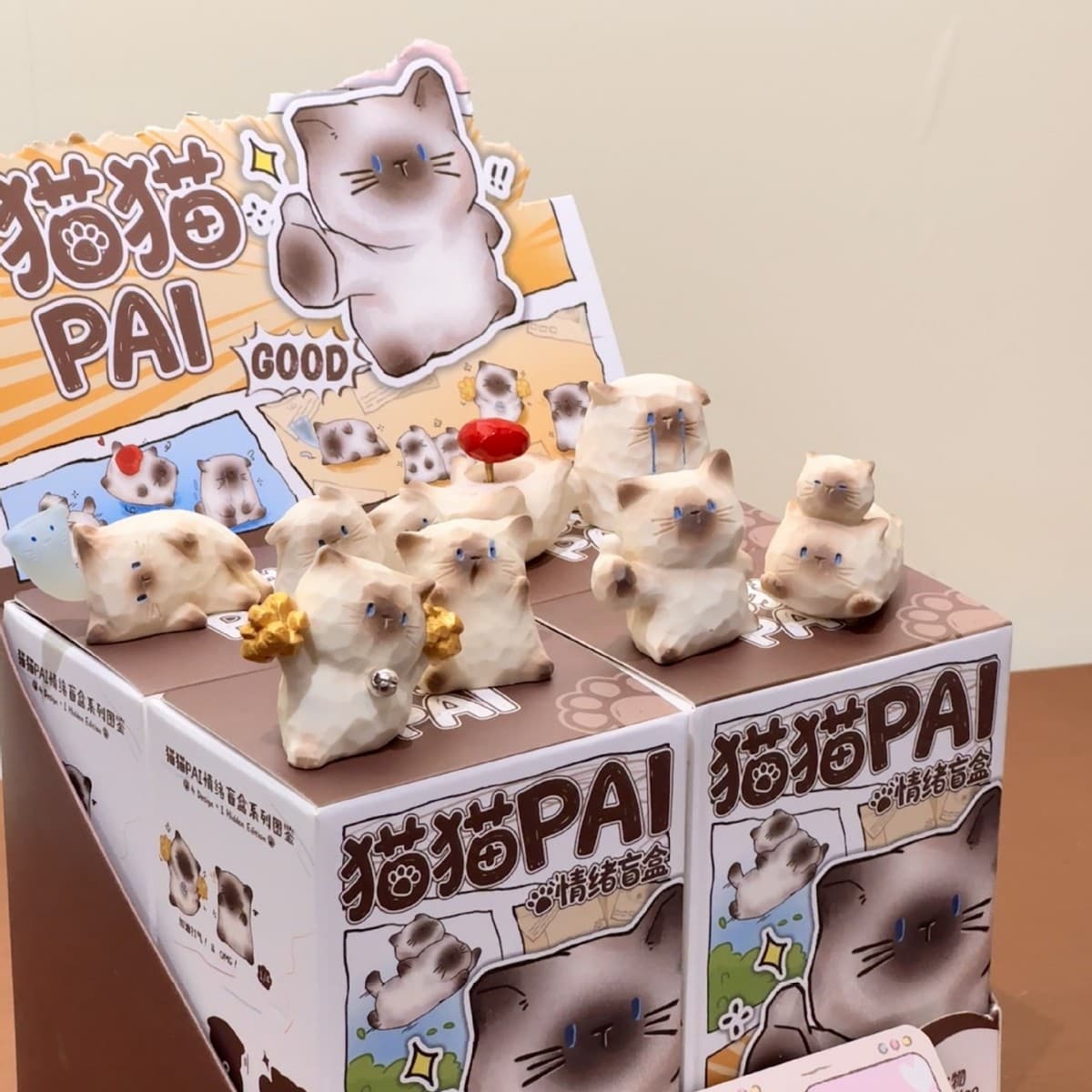 Catpai Emotion Desktop Decoration Ornament Gift for Girls Birthday Trending Resin Blind Box Stall
