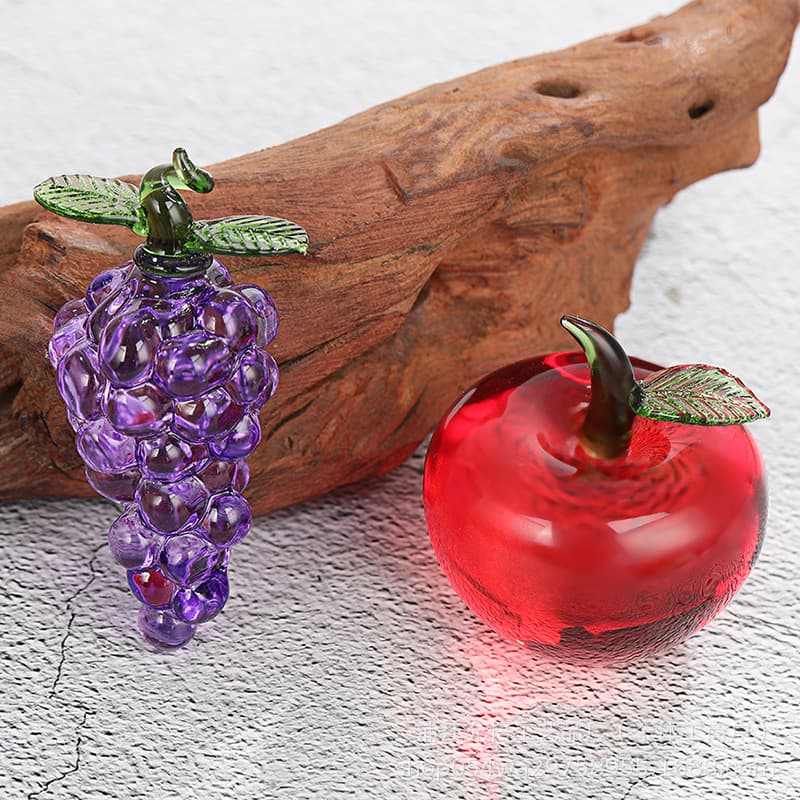 Light luxury glazed fruit ornaments crystal pumpkin pineapple persimmon persimmon Ruyi bedroom living room office decoration gifts