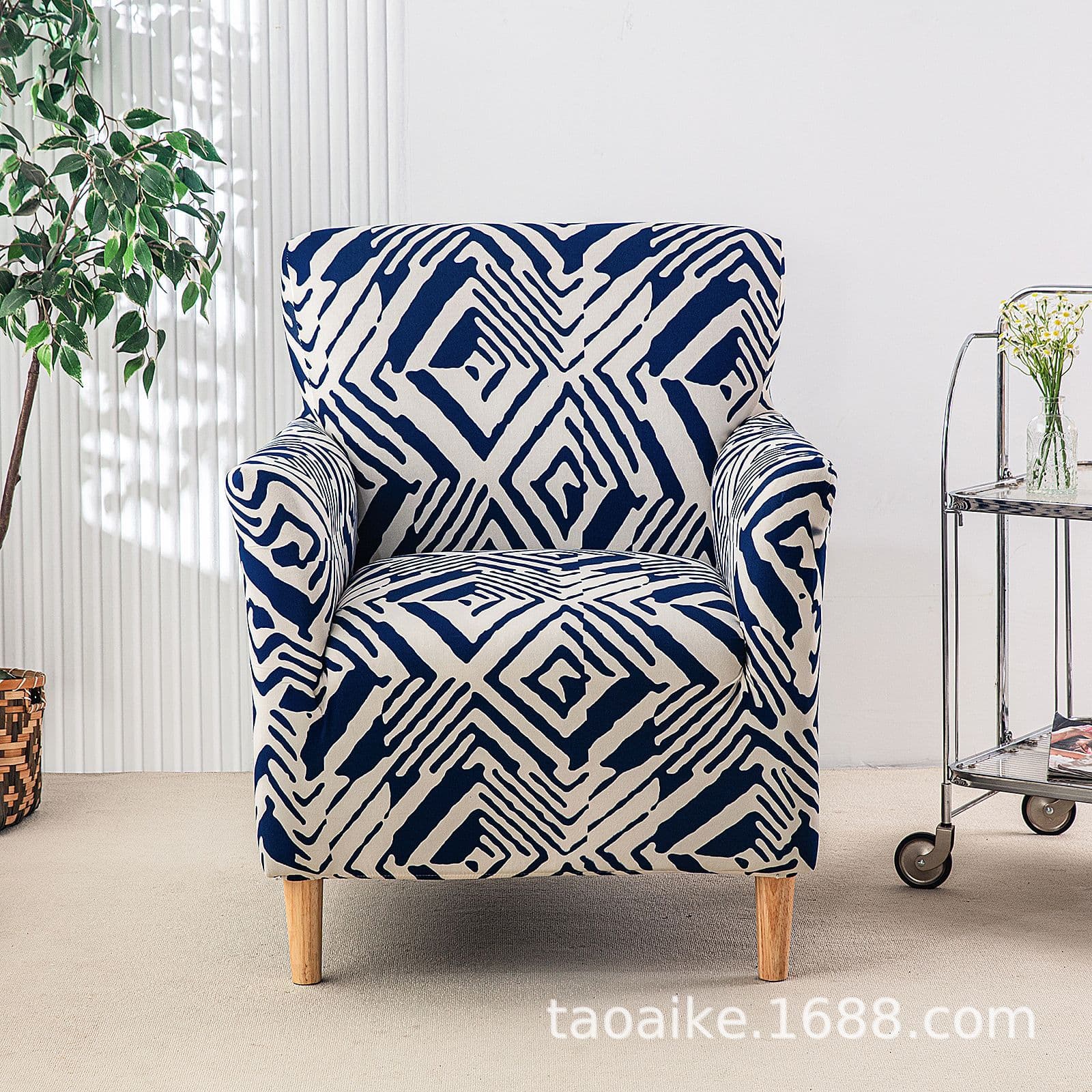 Cross-border Stretch Full-Cover Chair Cover, All-Season Universal Single Leisure Sofa Cover, Universal Bar Home Banquet Chair Cover