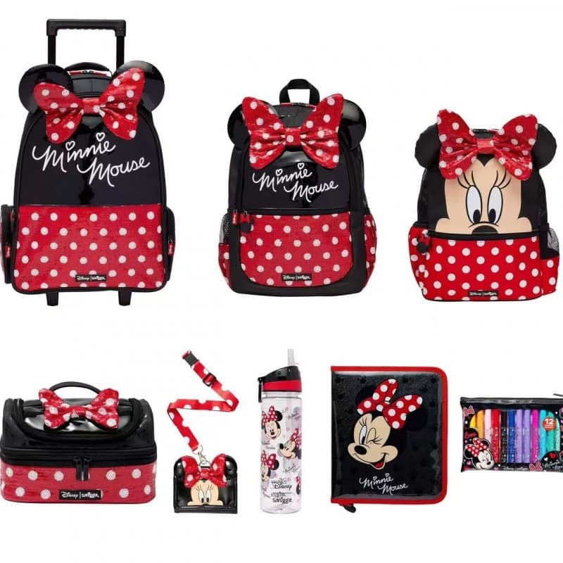 Australian Smiggle Backpack Large Capacity Cartoon Backpack Primary and Middle School Students Trolley Backpack Straw Cup Backpack