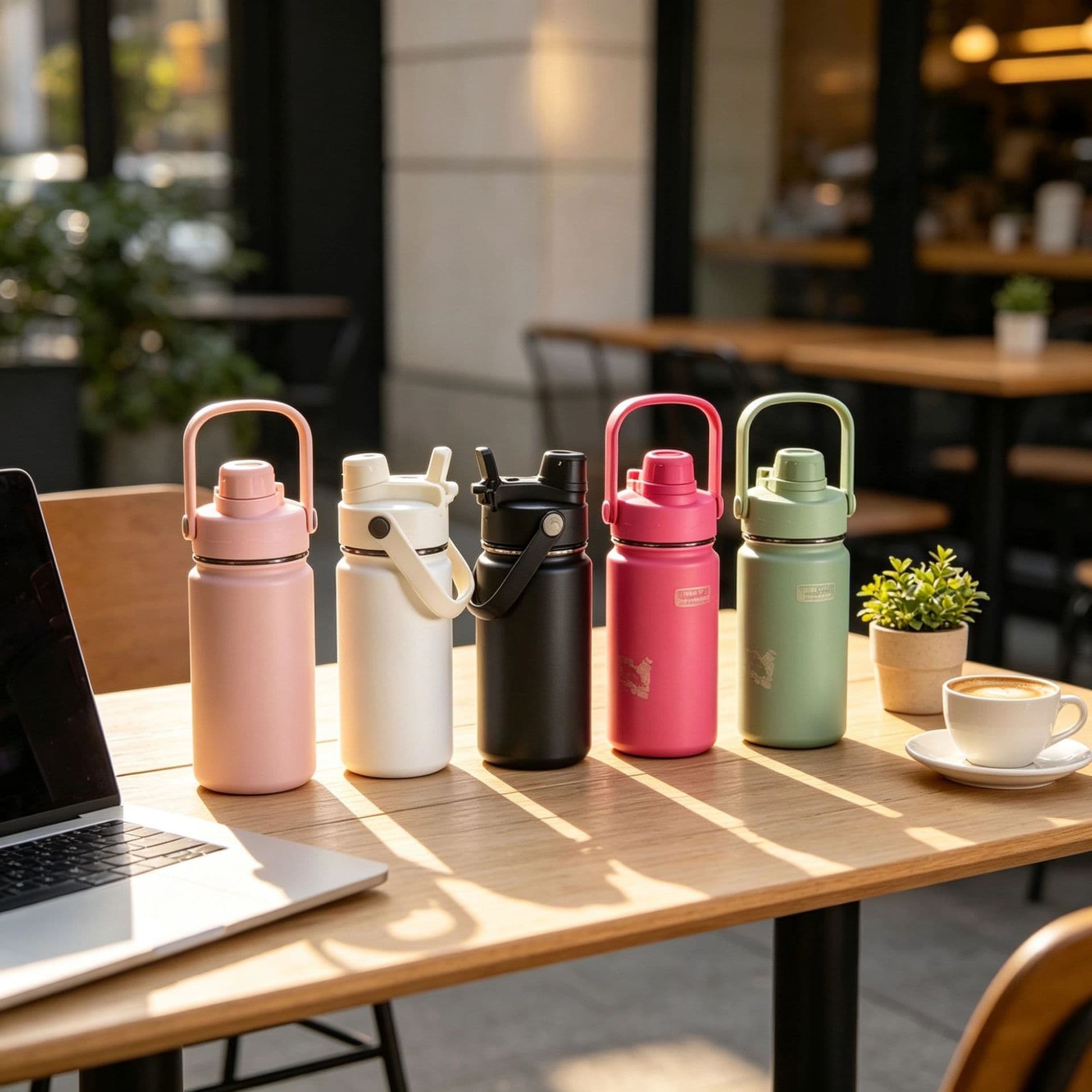 Cross-border 304 Stainless Steel Space Bottle Double-layer Vacuum Insulated Tumbler with Straw Lid, Outdoor Portable Sports Water Bottle