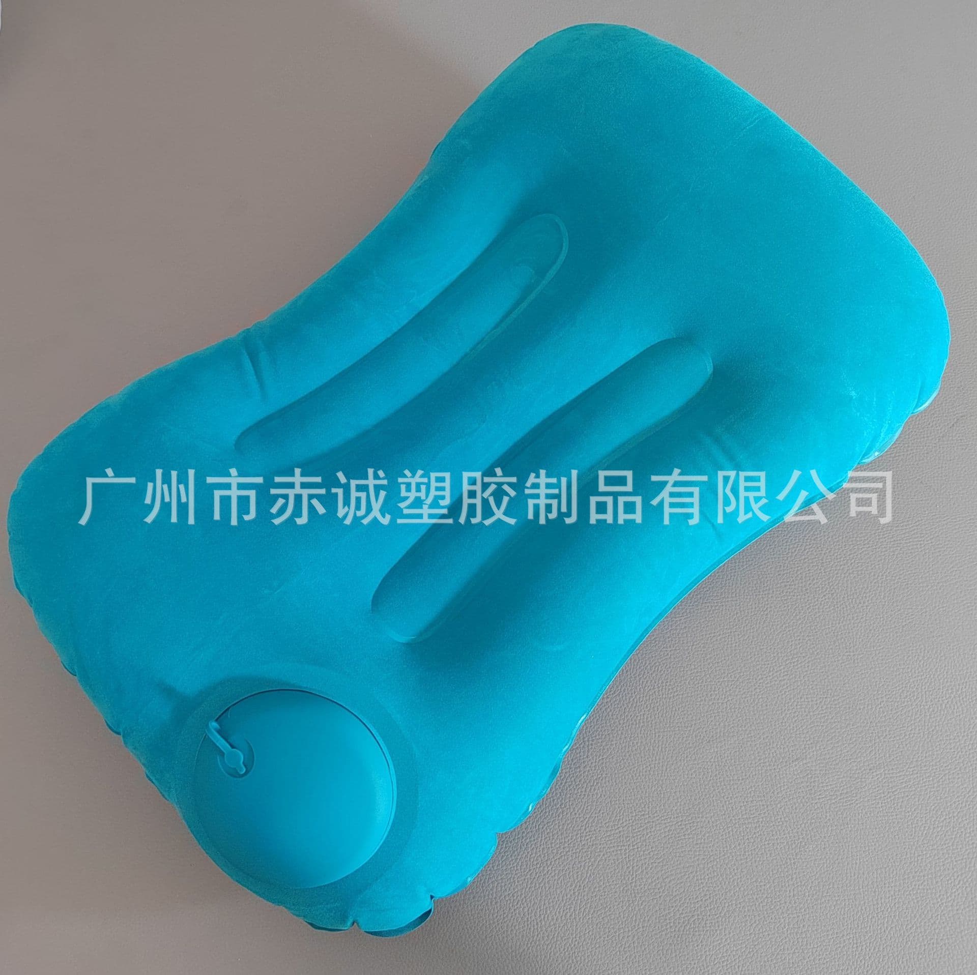 Inflatable U-Shaped Flocking Pillow Inflate Deflate Integrated Lumbar Support Double Peak Air Pillow Inner Portable Travel Neck Protection Business Trip Pillow