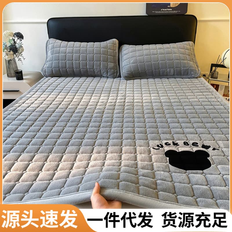 Mattress Soft Pad Bedding for Double Beds, Home Use Protective Thin Pad, Non-slip Dormitory Mattress