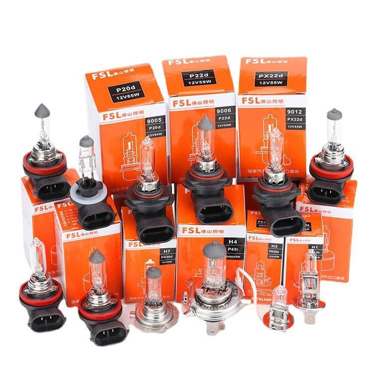 Universal Car Headlight Bulbs Halogen H1 H3 H4 H7 H11 HB3 12V 24V High Beam Low Beam Fog Lamp Hard Glass Lighting Auto Accessories
