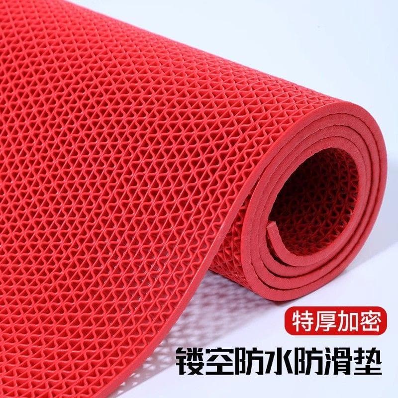 Anti-slip floor mat for kitchen, toilet, bathroom, outdoor, commercial use, plastic PVC hollowed-out mat for swimming pools.