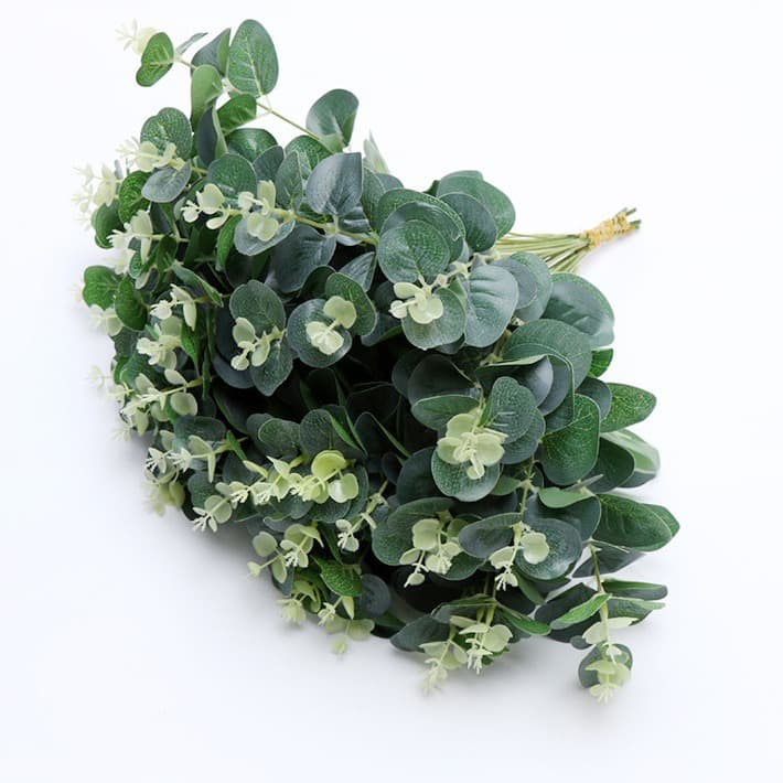 Cross-border Simulation Single Stem Eucalyptus, Money Leaf, Wedding Soft Decoration Material, Home Flower Arrangement Decorative Ornament
