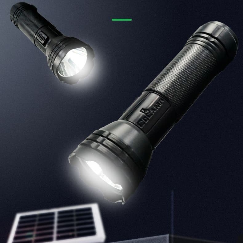 Solar Powered Flashlight Multi-Function Camping Power Supply Emergency LED Light Outdoor Lighting Solar Panel Generator
