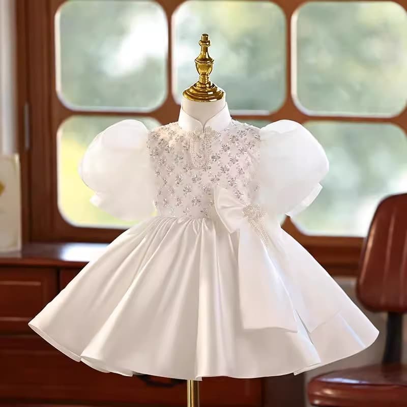 Girls Princess Dress for Children's Birthday Host, Flower Girl Wedding, Little Girl Piano Performance Costume