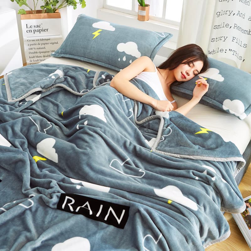 Falai fleece blanket air conditioning cover child blanket nap thickened coral fleece gift blanket manufacturer wholesale supports dropshipping