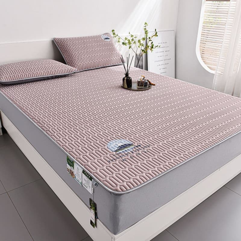 Class A Thai Natural Latex Cooling Mat High-End Ice Silk Set Summer Three-Piece Bed Skirt Style Air Conditioning Mat Machine Washable