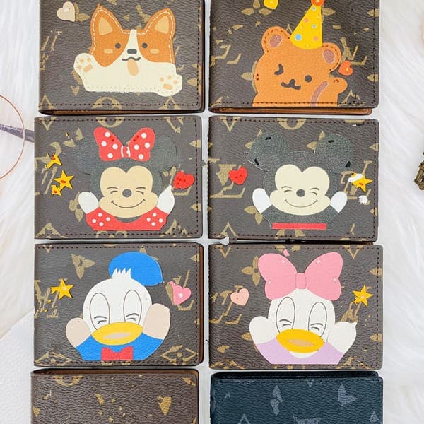 Large Capacity Simple Style Cartoon Driver License Bag Birthday Gift Family Business Waterproof PU Material Daily Match