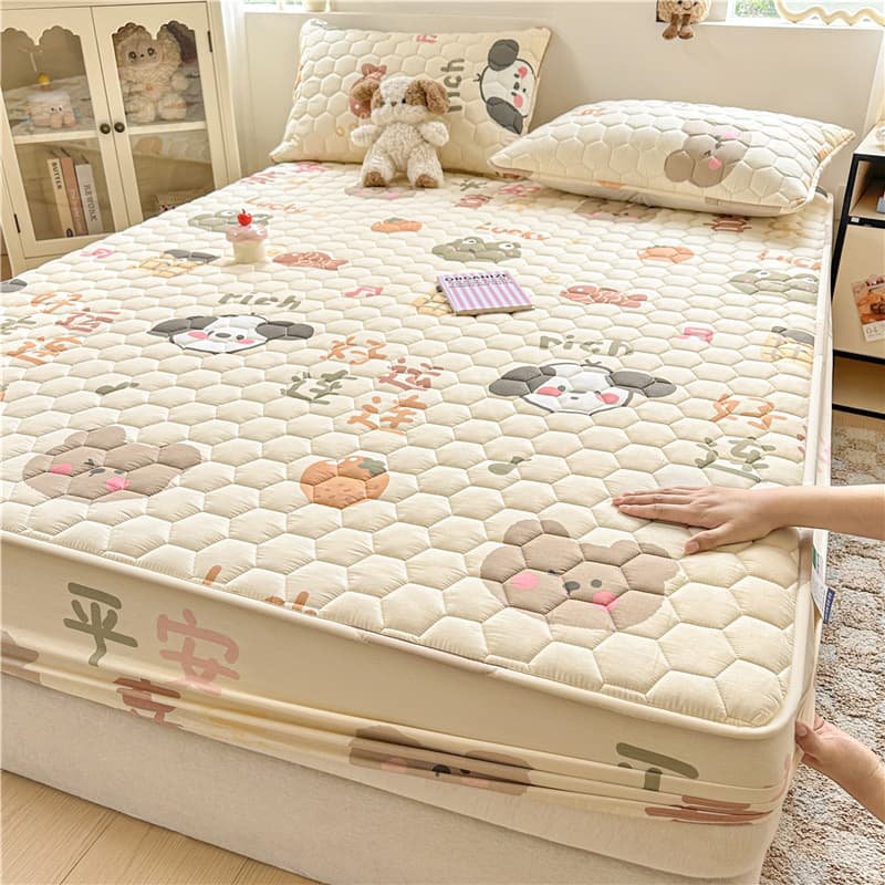 Class A Pure Cotton Waterproof Mattress Protector 2026 New Thickened Quilted Children's Bed Cover 1