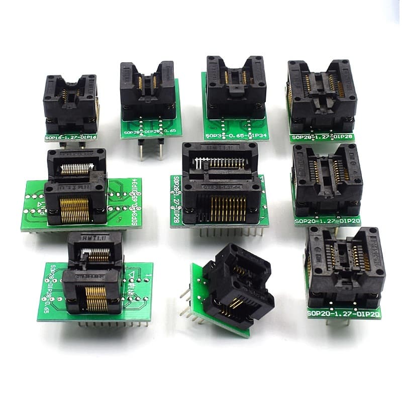 Programming Socket Narrow/Wide Body Burner Socket SOP8/14/16/18/20/28 SSOP Chip Conversion Test Socket