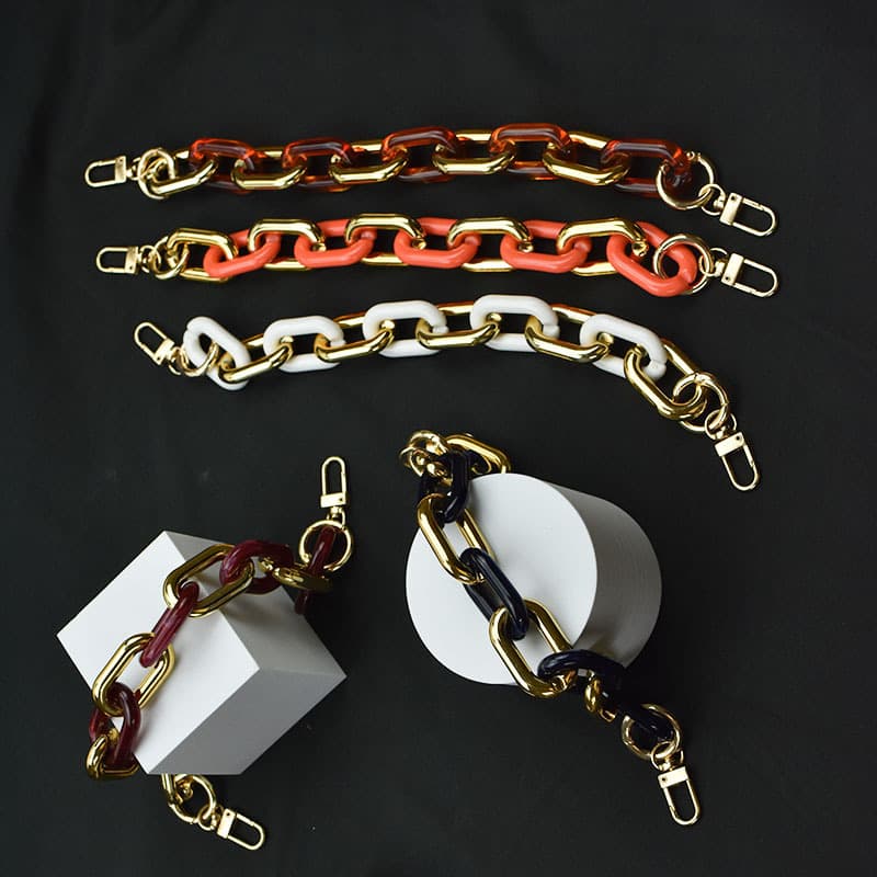 DIY 30cm Acrylic Handbag Chain, Decorative Strap with Customizable Length and Multiple Color Options