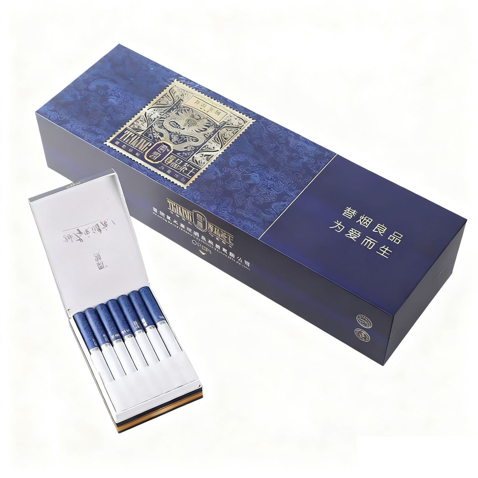 Custom thick tea cigarette box factory, travel gift box medium tea cigarette packaging box, thin cigarette box source factory