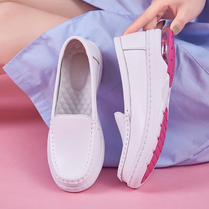 Hospital EVA + Rubber Large Air Cushion Nurse Shoes White Women's Shoes Comfortable Wedge Heel White Shoes