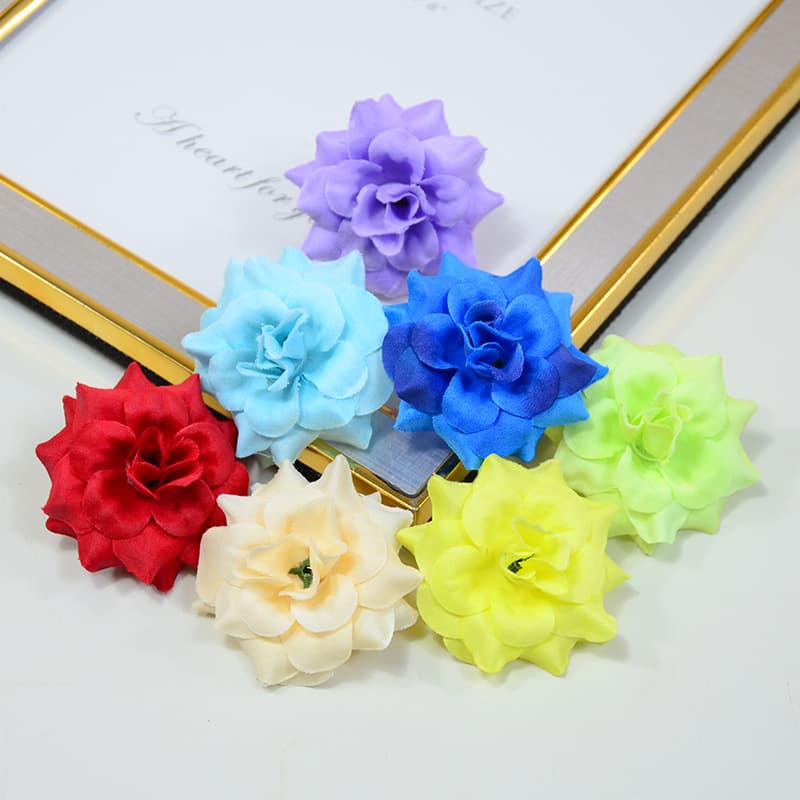 Velvet Mini Rose Flowers Simulation Fabric Mini Rose Hairpin Hair Design Decorative Wreath Brooch DIY