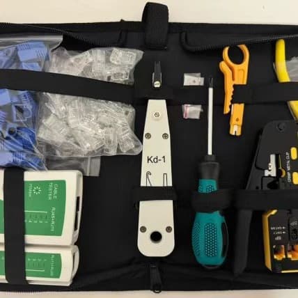 Network tool kit set Network installation tester set Home network cable clamp combination set
