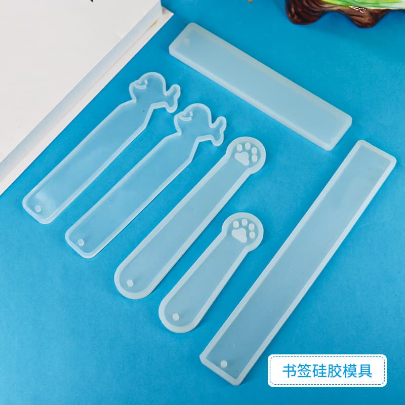 Crystal Resin Bookmark Mold Cat Paw Silicone DIY AB Glue Cake Mold