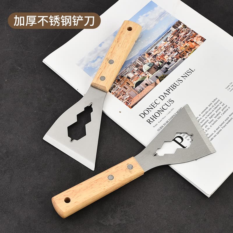 Heavy-Duty Scraper Cleaning Knife Stainless Steel Cement Trowel Floor Scraper Wall Scraping Tool Renovation Small Shovel Wholesale