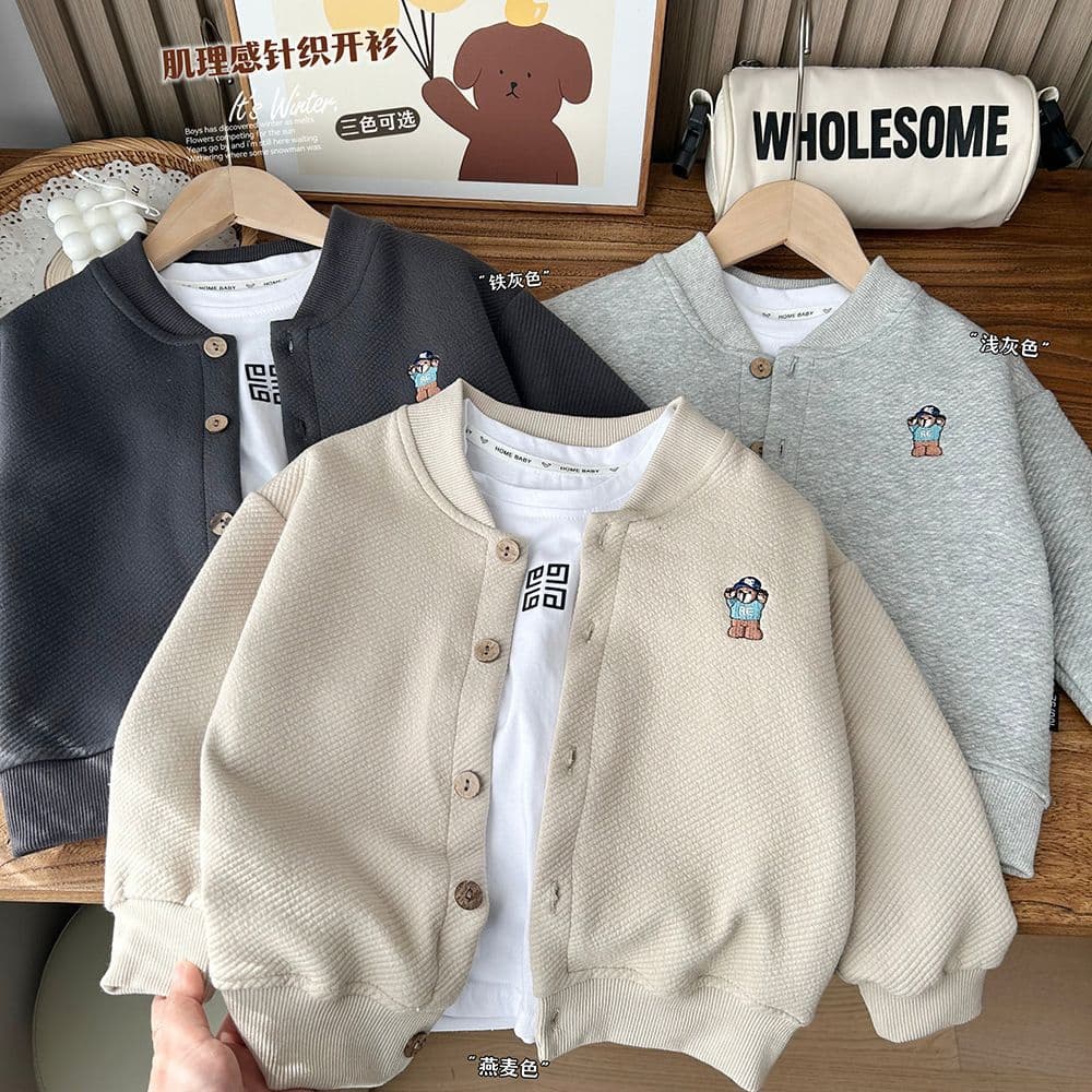 Children's Jacket 2026 Autumn New Style Boys and Girls Toddler Cardigan Top Spring and Fall Baby Loose Casual Baseball Jacket