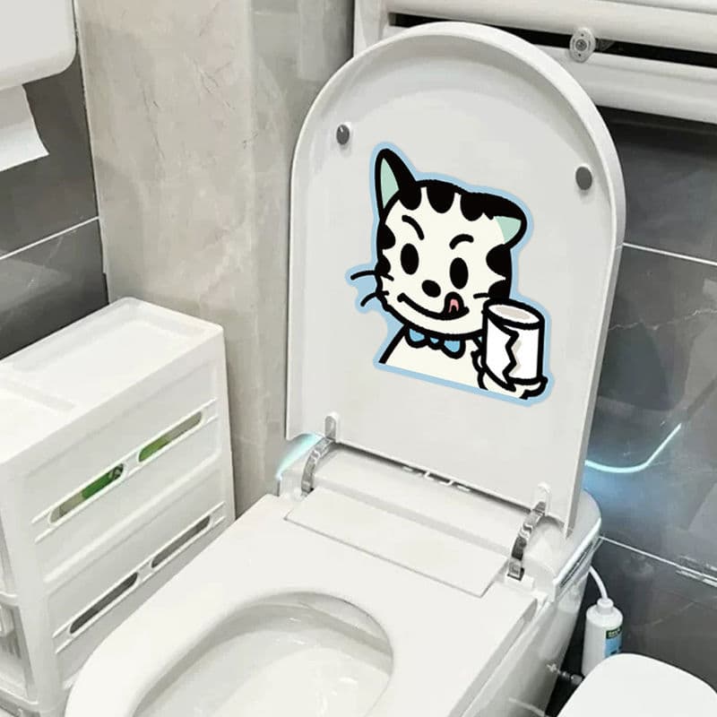 Creative Harada Osamu toilet decoration sticker, waterproof cartoon deodorizing fragrance sticker, household self-adhesive decoration.